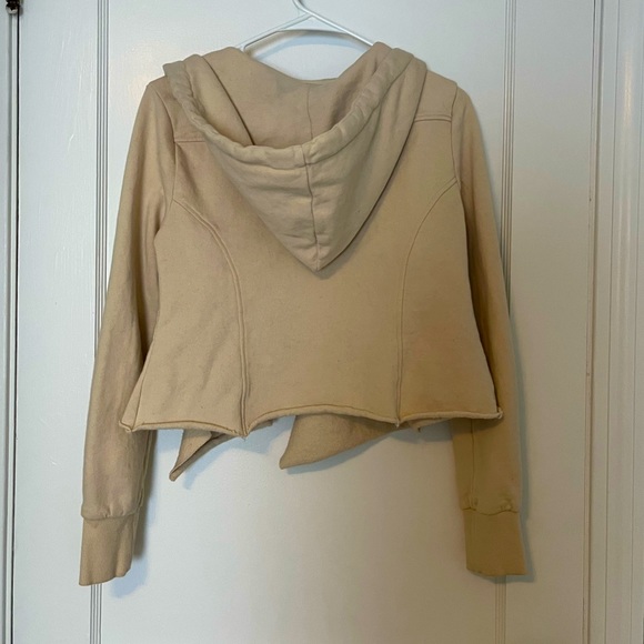 Open Front Cream Hoodie, size S - Picture 2 of 5